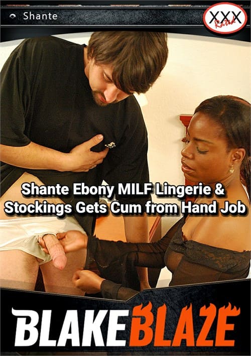 Shante Ebony MILF Lingerie & Stockings Gets Cum from Hand Job